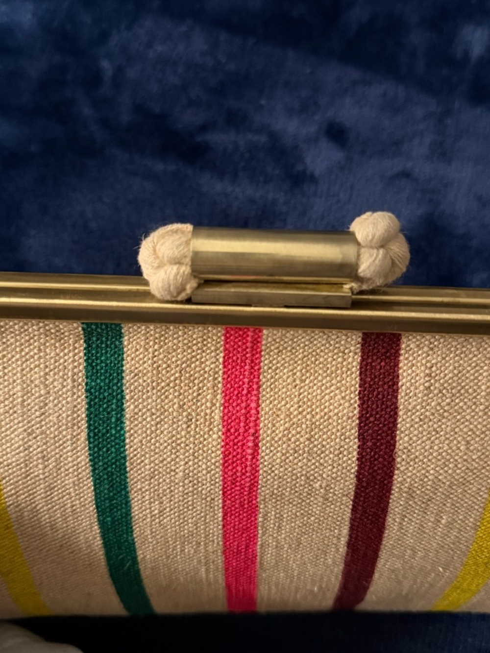 JCrew Multicolor Striped Canvas Clutch - Picture 2 of 9